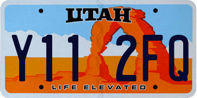 UT license plate Y112FQ