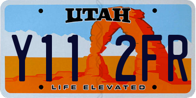 UT license plate Y112FR