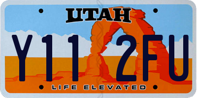 UT license plate Y112FU