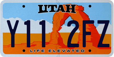 UT license plate Y112FZ