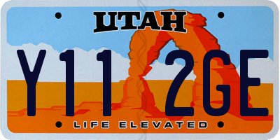UT license plate Y112GE