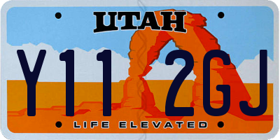 UT license plate Y112GJ