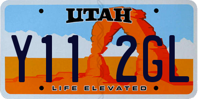 UT license plate Y112GL