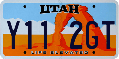 UT license plate Y112GT