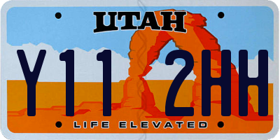 UT license plate Y112HH