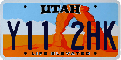 UT license plate Y112HK