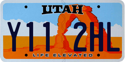 UT license plate Y112HL