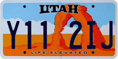 UT license plate Y112IJ