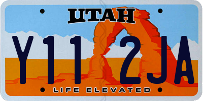UT license plate Y112JA