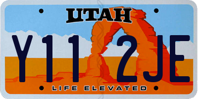 UT license plate Y112JE