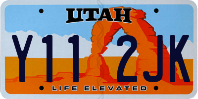 UT license plate Y112JK