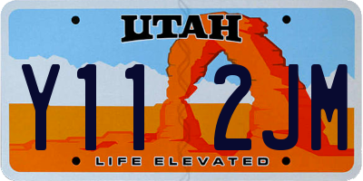 UT license plate Y112JM