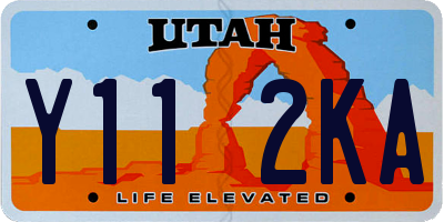 UT license plate Y112KA