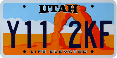 UT license plate Y112KF