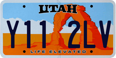 UT license plate Y112LV
