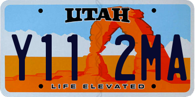 UT license plate Y112MA