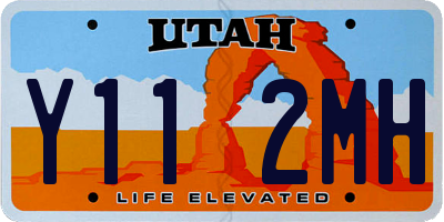 UT license plate Y112MH