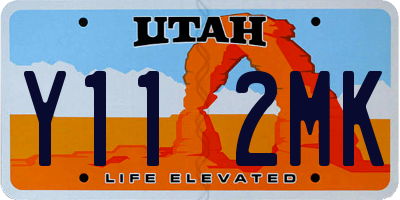 UT license plate Y112MK