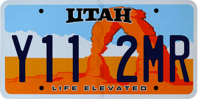 UT license plate Y112MR