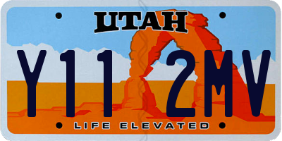 UT license plate Y112MV