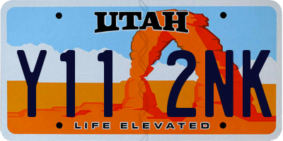 UT license plate Y112NK