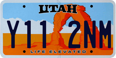 UT license plate Y112NM