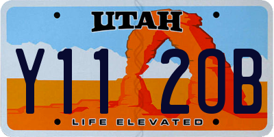 UT license plate Y112OB