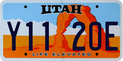 UT license plate Y112OE