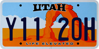 UT license plate Y112OH