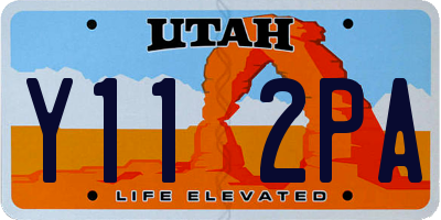 UT license plate Y112PA