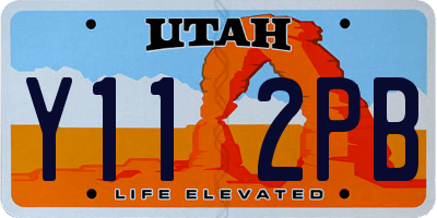 UT license plate Y112PB