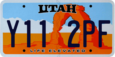 UT license plate Y112PF
