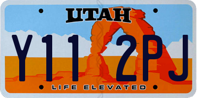 UT license plate Y112PJ