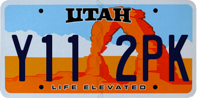 UT license plate Y112PK