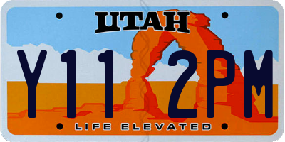 UT license plate Y112PM