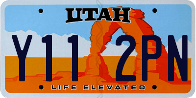 UT license plate Y112PN
