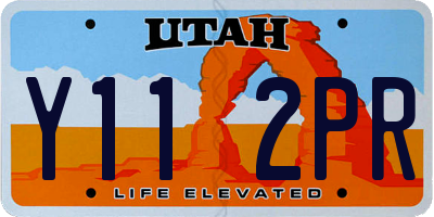 UT license plate Y112PR