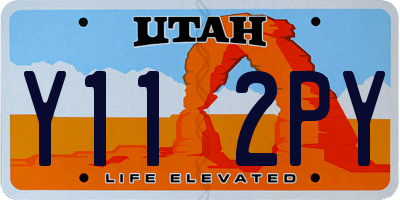 UT license plate Y112PY