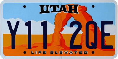 UT license plate Y112QE