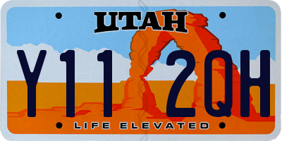 UT license plate Y112QH