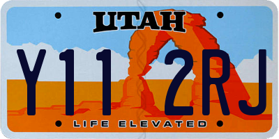 UT license plate Y112RJ