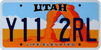 UT license plate Y112RL