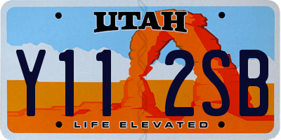 UT license plate Y112SB