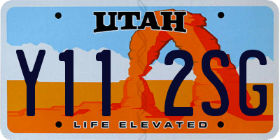 UT license plate Y112SG