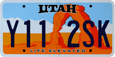 UT license plate Y112SK