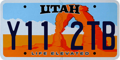UT license plate Y112TB
