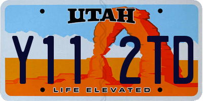 UT license plate Y112TD