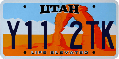 UT license plate Y112TK