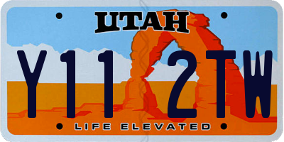 UT license plate Y112TW