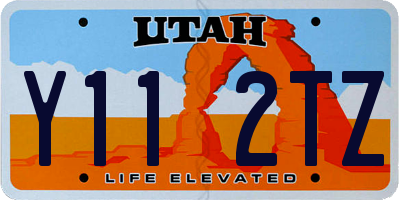 UT license plate Y112TZ